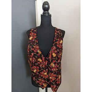 *3 for $12* Vintage 90's Nutcracker Brand Christmas Bows and Bells Vest - Large‎
